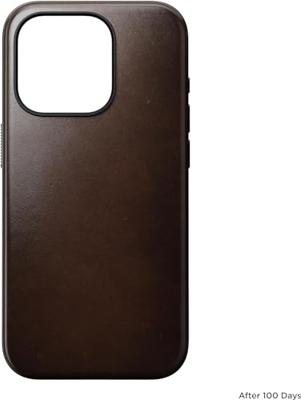 Nomad Modern Horween lederen hoesje iPhone 15 Pro Max - Rustic Brown Nomad Modern Horween lederen hoesje iPhone 15 Pro Max - Rustic Brown