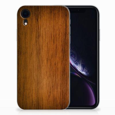 Apple iPhone Xr | Bumper Hoesje | Donker Hout