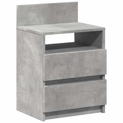 Nachtkastje met 2 lades 40x33x60 cm betongrijs Nachtkastje met 2 lades 40x33x60 cm betongrijs