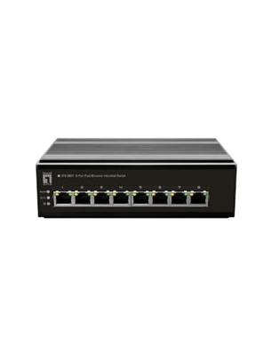 LevelOne IFS-0801, 8-poorts Fast Ethernet-industriële schakelaar, DIN-rail, -40 °C tot 75 °C