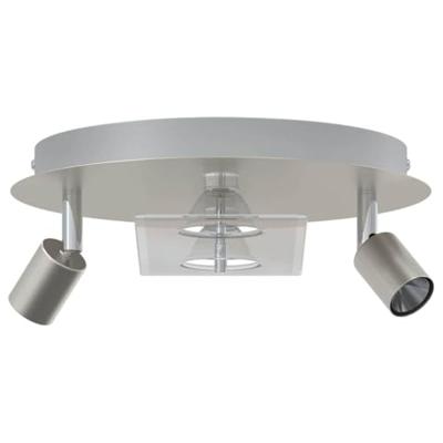 VidaXL Plafondspot nikkel 29 x 29 x 11 cm staal en glas