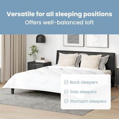 VidaXL Hoofdkussen met kussen 2 pcs wit 61 x 41 x 20 cm polyester