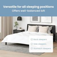 VidaXL Hoofdkussen met kussen 2 pcs wit 61 x 41 x 20 cm polyester - thumbnail