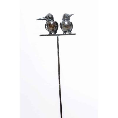 Metalen Tuinsteker Koppel IJsvogels Metalen Tuinsteker Koppel IJsvogels