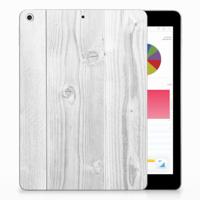 Apple iPad 9.7 2018 | 2017 Silicone Tablet Hoes White Wood - thumbnail