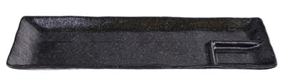 Zwart Rechthoekig Serveerbord - The Oriental Shop - 33.2 x 10.5 cm