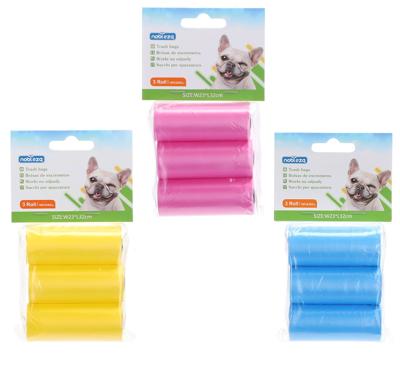 Nobleza Hondenpoepzakjes - 3 Rollen - 45 Poepzakjes - Roze, geel of blauw