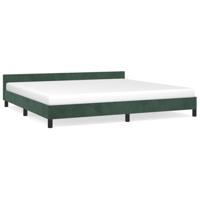 Bedframe zonder matras 200x200 cm fluweel donkergroen - thumbnail