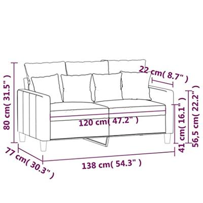 Tweezitsbank 120 cm fluweel zwart - thumbnail