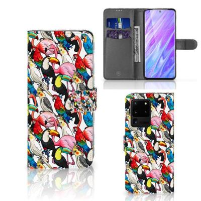 Samsung Galaxy S20 Ultra | Telefoonhoesje | Met pasjeshouder | Birds