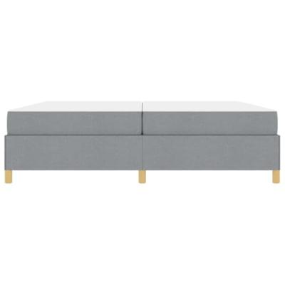 Boxspring bed Anders Lichtgrijs en Wit 200 x 200 cm Stof