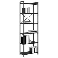 Boekenkast Zwart eiken 60 x 30 x 188 cm Spaanplaat - thumbnail