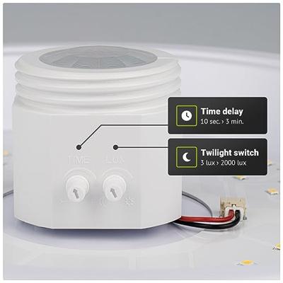 LED Plafondlamp - Bewegingssensor & Schemerschalelaar - Rond - Ø29 cm - 12 watt - 1160 Lumen - 4000K neutraal wit - Wit - IP20 voor binnen