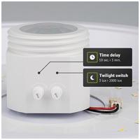 LED Plafondlamp - Bewegingssensor & Schemerschalelaar - Rond - Ø29 cm - 12 watt - 1160 Lumen - 4000K neutraal wit - Wit - IP20 voor binnen - thumbnail