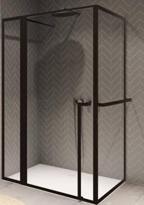 Douchecabine Riho Lucid XL GD203 Omkeerbaar Verstelbaar Aluminium 200x110x100 cm Mat Zwart Riho