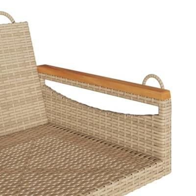 Schommelbank 63x62x40 cm poly rattan beige Schommelbank 63x62x40 cm poly rattan beige