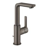 Wastafelmengkraan GROHE Lineare New L-Size M/Waste Hard Graphite Geborsteld - thumbnail