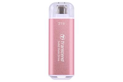 Transcend ts2tesd300p esd300 pink external ssd, 2tb, usb type-c 10gbps, 1050/ 950 mb/s max
