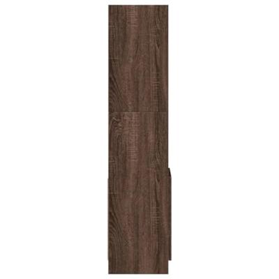 Hoge kast 92x33x140 cm bewerkt hout bruin eikenkleur