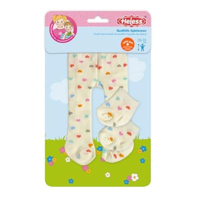 Heless Poppen maillot met sokjes hartjesconfetti, 28-35 cm Heless Poppen maillot met sokjes hartjesconfetti, 28-35 cm