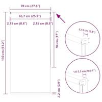 Rolgordijn verduisterend 70x130cm stofbreedte 65,7 cm polyester - thumbnail