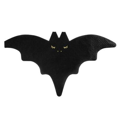 Servetten Halloween Vleermuis Zwart (20st)