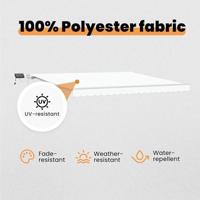 VidaXL Inklapbaar zonnescherm wit 400 × 300 cm stof en staal - thumbnail