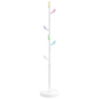 VidaXL Kapstok 172 cm gepoedercoat ijzer wit - thumbnail