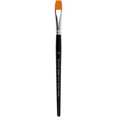 Creativ Company Gold line penselen, afm 11, l: 19 cm, b: 9 mm, plat, 6 stuk/ 1 doos
