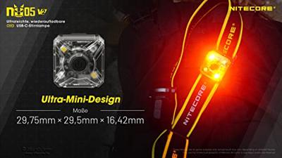 NiteCore NC-NU05V2 NU05 V2 Kleine mobiele lamp LED Zwart, Transparant NiteCore NC-NU05V2 NU05 V2 Kleine mobiele lamp LED Zwart, Transparant