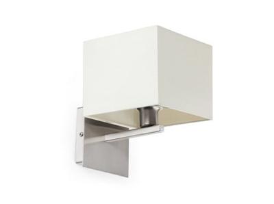 Thana wandlamp chroom wit met vierkante kap moderne wandlamp fitting E14