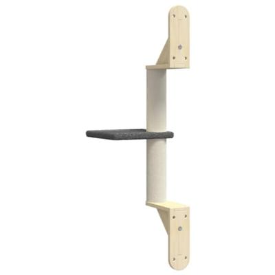 VidaXL Kattenmeubel wandgemonteerd met krabpaal 85,5 cm donkergrijs
