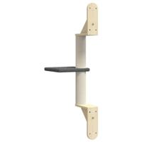 VidaXL Kattenmeubel wandgemonteerd met krabpaal 85,5 cm donkergrijs - thumbnail