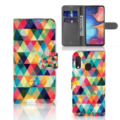 Samsung Galaxy A20e | Telefoon Hoesje | Geruit | Portemonnee hoesje Samsung Galaxy A20e | Telefoon Hoesje | Geruit | Portemonnee hoesje