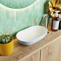 MONDIAZ POOLE solid surface opzetkom kleur Clay | Talc. Afmeting 30x18x8cm - thumbnail