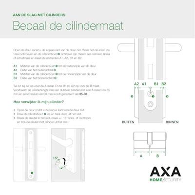 AXA AXA Security SKG** dubbele veiligheidscilinder gelijksluitend (3x) 30-30 mm - vernikkeld