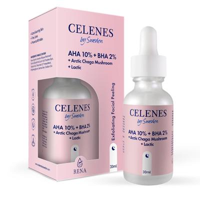 Celenes by Sweden AHA 8% + BHA 2% + Lactic + Arctic Chaga Mushroom Facial Peeling Celenes by Sweden AHA 8% + BHA 2% + Lactic + Arctic Chaga Mushroom Facial Peeling