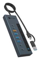 ICY BOX ib-hub1743-cpd 9-in-1 hub dockingstation (blauw) - thumbnail
