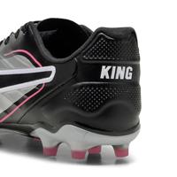 PUMA King Pro Gras / Kunstgras Voetbalschoenen (MG) Zilver Zwart Roze - thumbnail
