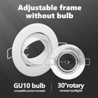 VidaXL Spotje 6 pcs wit 9 x 9 x 2.5 cm metaal - thumbnail