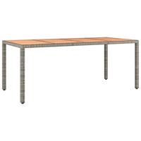 9-delige Tuinset met kussens poly rattan grijs - thumbnail