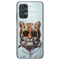 Samsung Galaxy A32 4G glazen hardcase - Tijger wild - thumbnail
