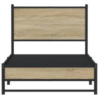 Bedframe zonder matras metaal sonoma eikenkleurig 90x200 cm - thumbnail