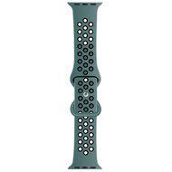 Sportbandje met extra lus - Groengrijs + Zwart - Geschikt voor Apple Watch 38mm / 40mm / 41mm / 42mm - thumbnail