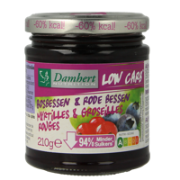 Damhert Confituur bosbes/rode bes low carb 210 Gram - thumbnail