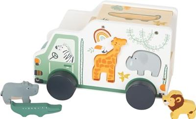Small Foot houten vormenstoof jeep safari, 6dlg. - thumbnail
