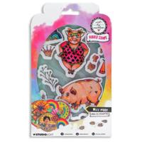 Studio Light • art by marlene cling rubber stamp miss piggy - thumbnail