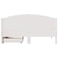 Bedframe zonder matras massief grenenhout wit 140x190 cm - thumbnail