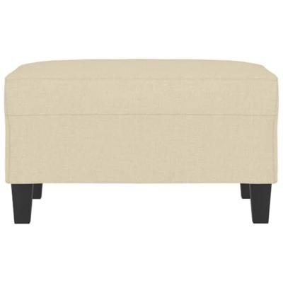 Voetenbank 70x55x41 cm stof crmekleurig