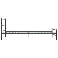 Bedframe metaal grijs 100x200 cm - thumbnail